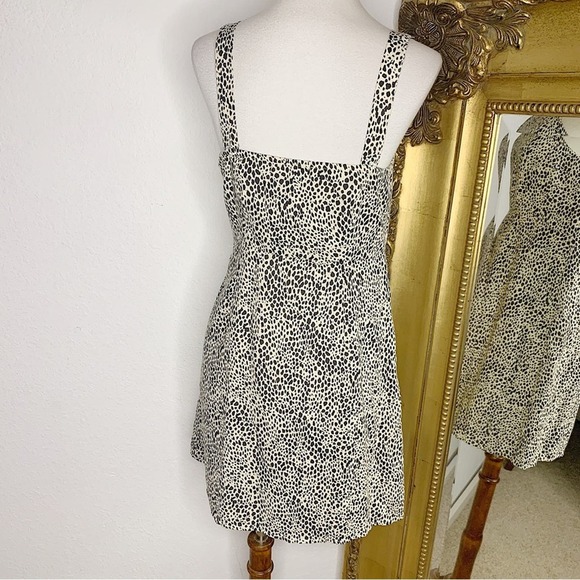 NWT American Eagle Outfitters Animal Print A-Line Cotton Linen Dress $44.95 - Picture 3 of 5
